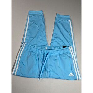 Adidas Womens 2XL Slim Fit Joggers Blue With White Stripes